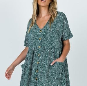 Hunter geen/white dress